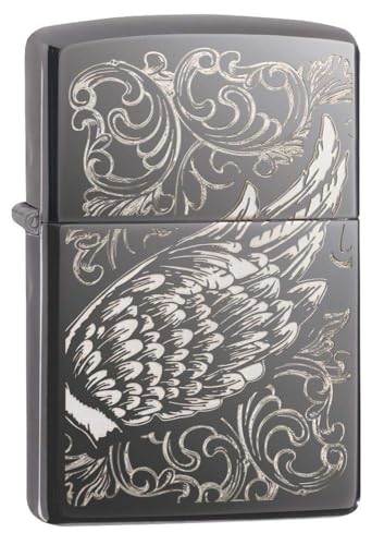 Encendedor Zippo personalizado diseño alas y llama miniatura 1