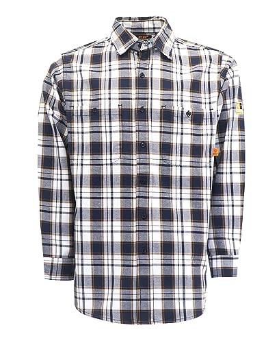 KONRECO FR Shirts for Men Button Down Flame Resistant HRC2 Men's Welding Shirts - Main Image
