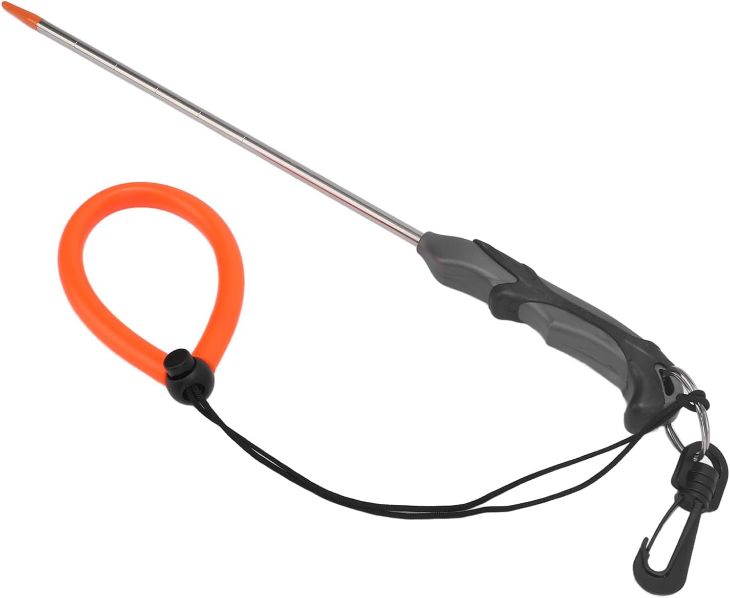 VGEBY Stainless Steel Diving Stick with Gray Handle, Convenient Carry, Versatile Use for Diving, Detecting, Underwater Exploration