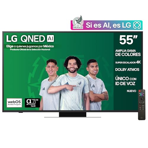 Opiniones y reviews de lg smart tv al mejor precio. 42 LG Pantalla 55 Pulgadas QNED AI QNED83 4K Smart TV webOS 2025 55QNED83ASG |Sistema Operativo webOS | Identificación de Voz AI | Dynamic QNED Color | Dolby Atmos Channels |...