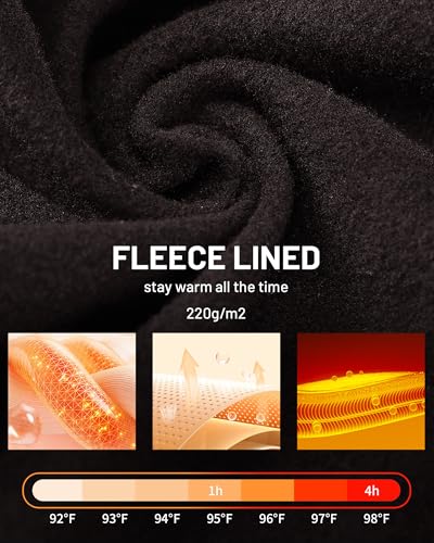 Runhit Men's Thermal Compression Pants Fleece Lined Sports Tights Athletic Leggings Base Layer Bottoms Cold Weather Gear4