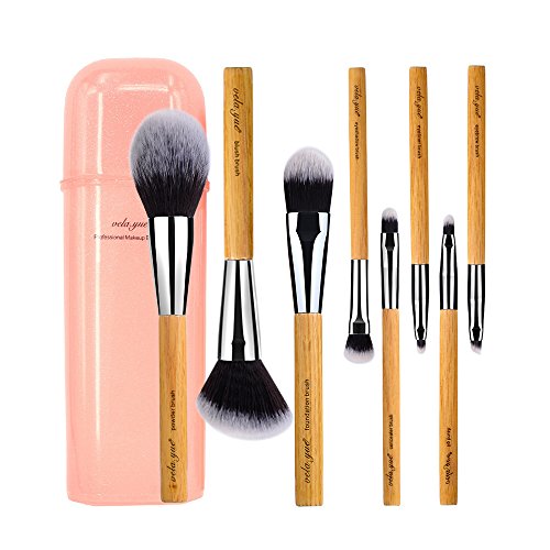 vela.yue Makeup Brush Set Synthetic Face Cheek Eyes Lips Beauty Tools Kit with Case