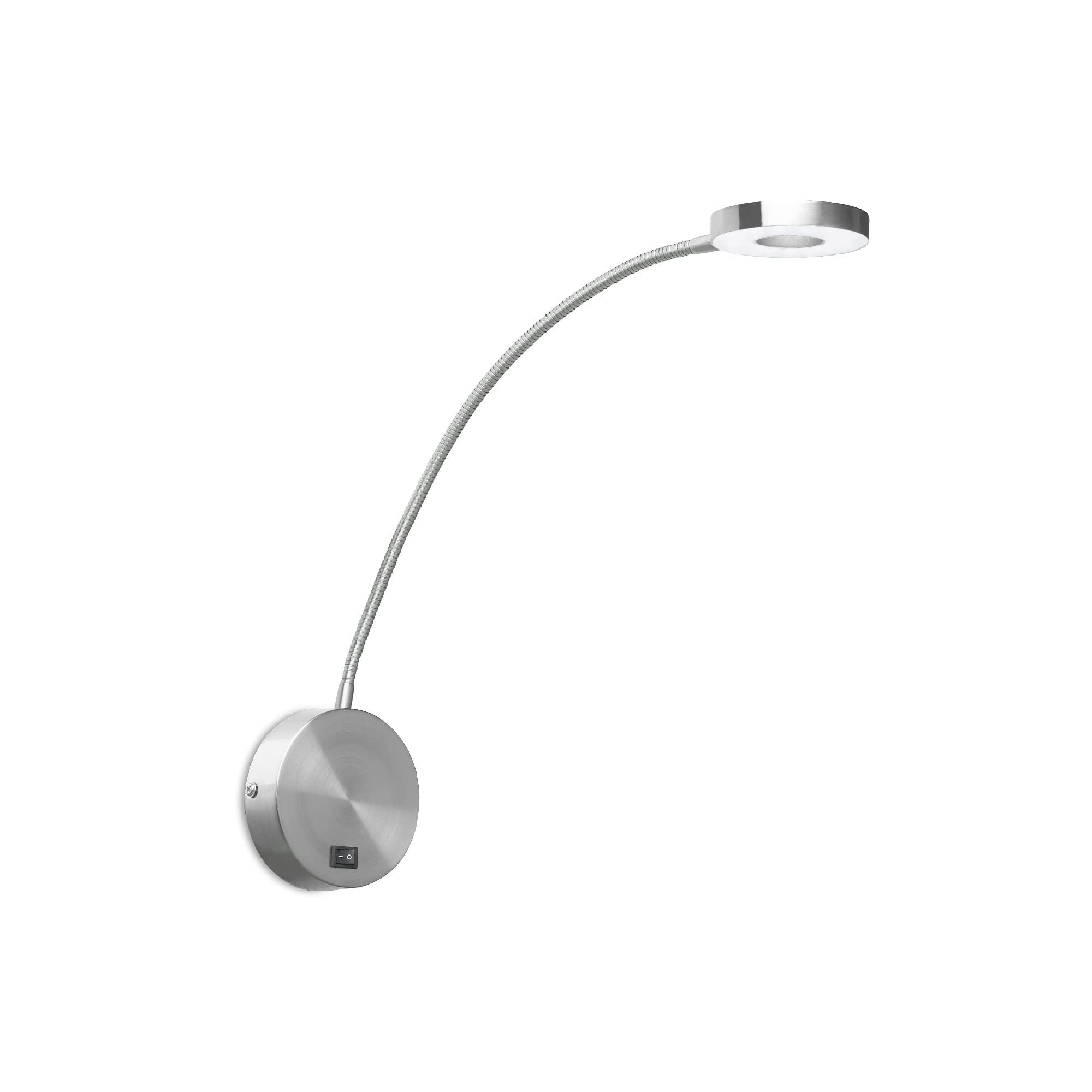 FORLIGHT Luce di Lettura Letto Led 3,3W 4000K Nickel Satinato 133Lm