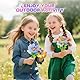 Plunack Blumenpresse Kinder, Basteln Mädchen ab 4 5 6 7 8 9 10 Jahre, DIY Kinder Blumen Basteln Spielzeug Kreativ Basteln Set Kindergeburtstag, Geburtstags Geschenk Mädchen 4 5 6 7 8 Jahre