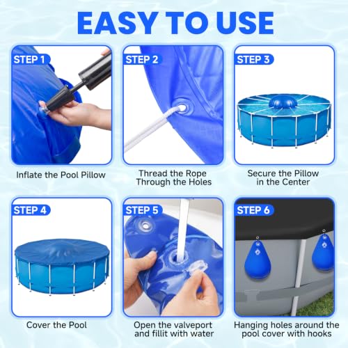 Cojín de invierno para piscina 5ft con 16 bolsas de agua miniatura 4
