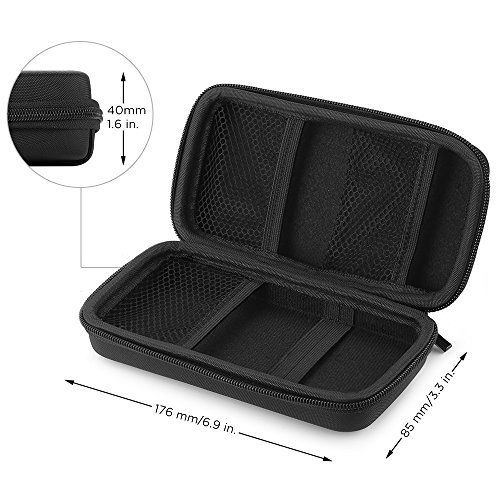 EasyAcc Power Bank Bag for Anker PowerCore 20100mAh, Premium EVA Hard Case Carrying Pouch External Battery Bag for 20000mAh 26000mAh Portable Charger, USB Cable, Hard Drive, Earphones, Cards – Black