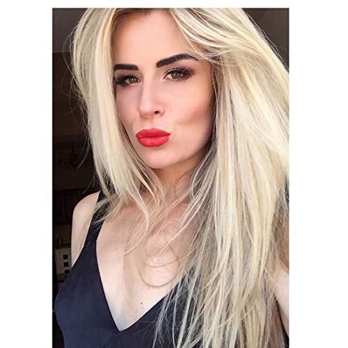 Clip in Human Hair Extensions Thick True Double Weft 18.6 Inch #Artichoke Blonde