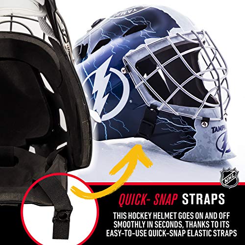 image for Franklin Sports Tampa Bay Lightning NHL Hockey Goalie Face Mask - Goal
