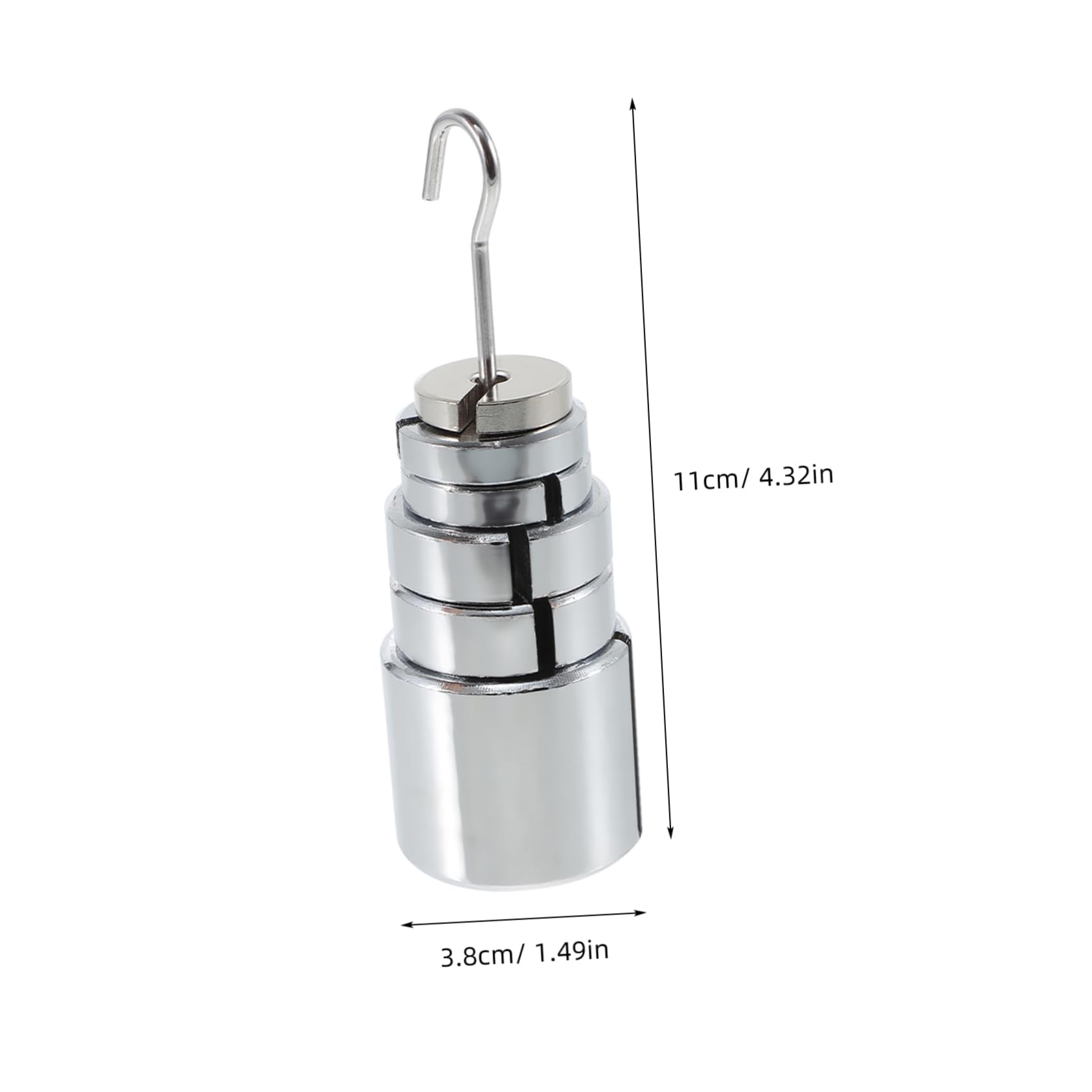 MAGICLULU Ensemble de Masses Fendues Surface Polie et Résistante la Corrosion en Fer Argenté avec Support 200g, 50g, 20g, 10g pour Expériences Physiques en Laboratoire