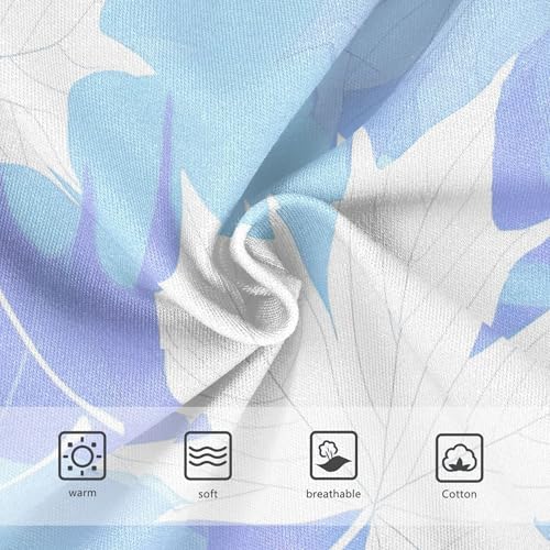 Girls Underwear Toddlers 2t Cotton Girl Panties Cute Funny Briefs Undies Kids White Maple Leaves Pastel Blue3