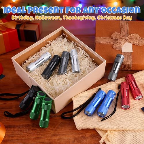 EverBrite 18-Pack Mini LED Flashlight Set - Portable Flashlights Ideal for Hurricane Supplies Camping, Night Reading, Cycling, BBQ, Party, Backpacking - Includes Lanyard & 54 x AAA Batteries