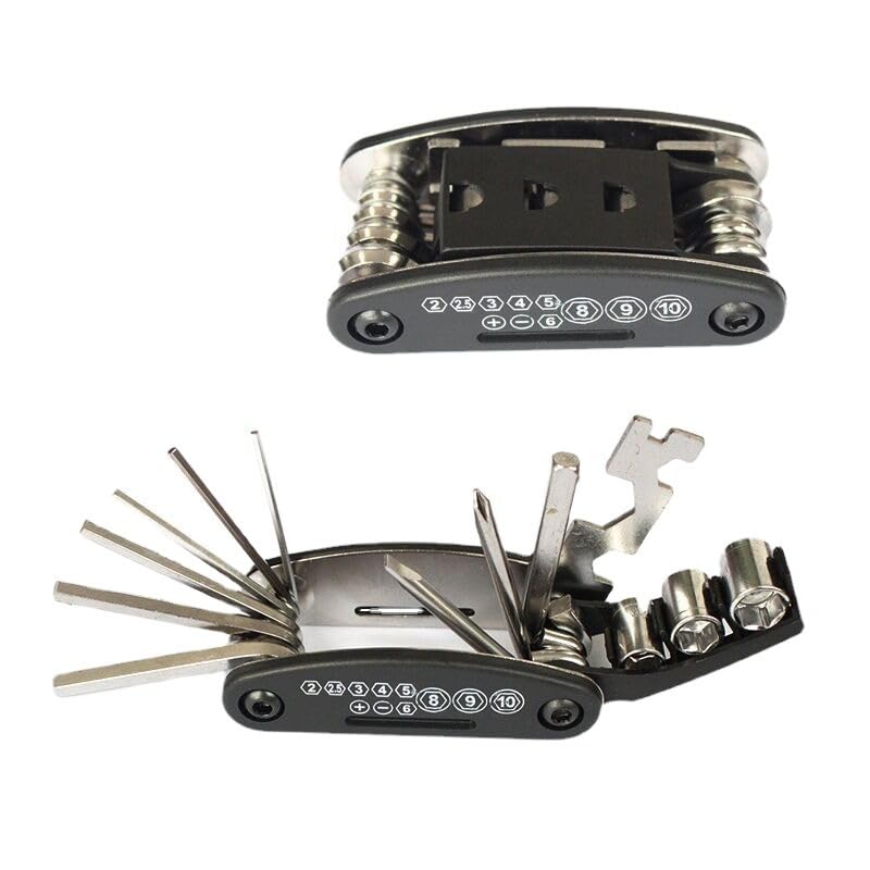 Bike Multitool Bike Tool Kit 16 in 1? Multi-Function Bike Bicycle Cycling Mechanic Repair Tool Kit?Multi-Purpose for Bicycle Repairs, Easy-to-Carry Portable Tool Kit