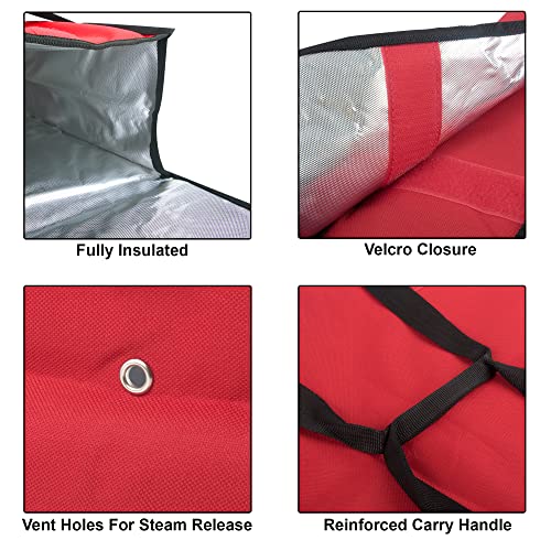 Trail Maker 7164 Pizza Bags For Delivery Insulated Bag 3 Pizzas Food Delivery Bag 20X20X6 Food Bag thumb #4