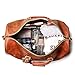 Leathfocus Leather Travel Duffel Bag, Mens Classic Gift Leather Weekend Bag Overnight Full Grain Retro Sport Gym Carry on Luggage YKK Zipper (Brown)