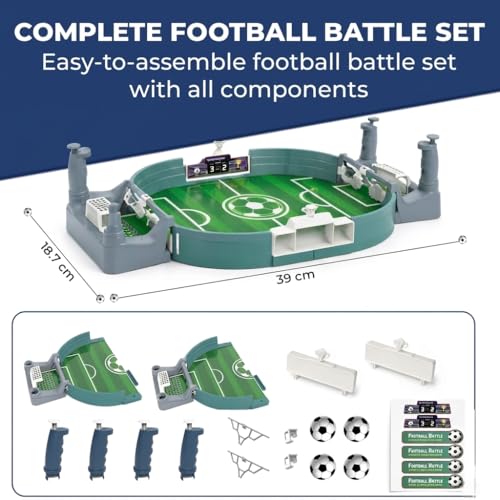 Image of Funky Panda Football Table Top Game for Kids 3+ Years | 2-Player Mini Indoor Soccer Board Game | Builds Hand-Eye Coordination, Focus & Strategy | Includes 4 Balls | Portable Sports Gift for Boys&Girls
