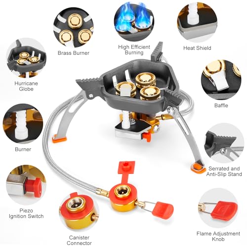 WADEO-7200W-Windproof-Camping-Stove-Camping-Gas-Stove-with-Piezo-Ignition-Two-Fuel-Canister-Adapter-Carry-Case-Portable-Stove-Backpacking-Stove-for-Outdoor-Backpacking-Hiking-and-Picnic