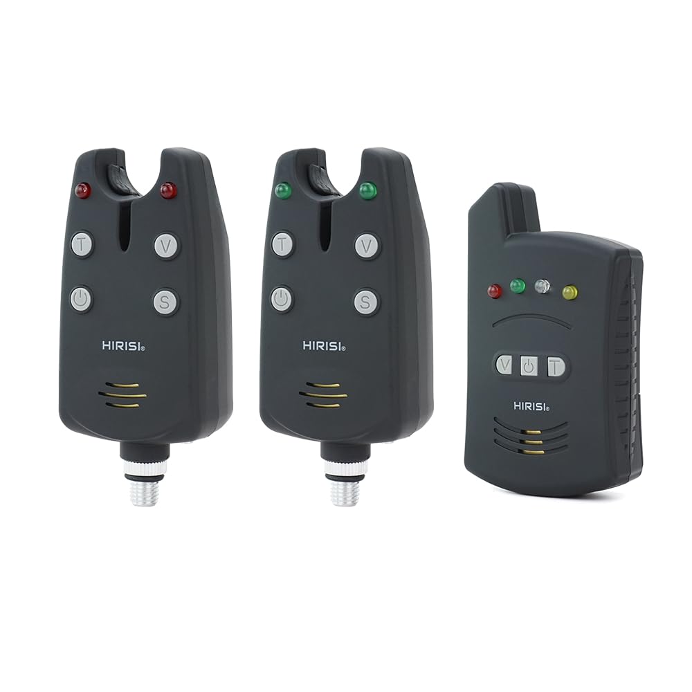 Hirisi Tackle Wireless Fishing Alarm Set 1+2 in Protection Case for Carp Fishing B1235