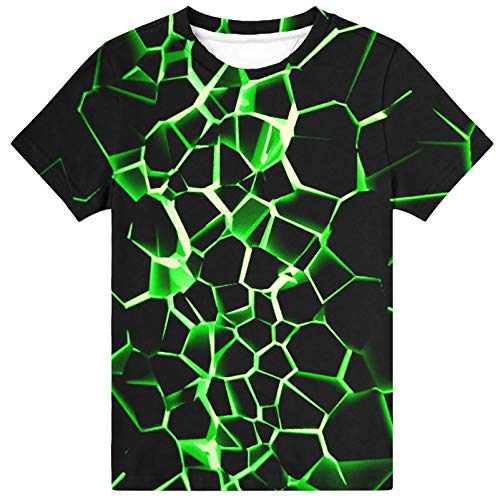 Image of Hgvoetty Boys Girls Graphic T-Shirts Kid 3D Casual Tops Tees for 6-16 Years | Youth Novelty Shirts, Bright Eye-Catching Design, Lightweight and Soft Material, Suit for Daily Sport, Party and School Wear