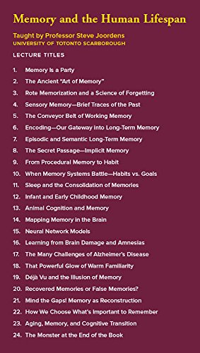 Memory and the Human Lifespan: curso académico sobre psicología cognitiva y memoria humana 3
