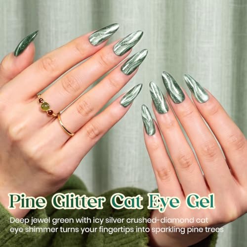 Image of Beetles Emerald Green Cat-Eye Gel Nail Polish