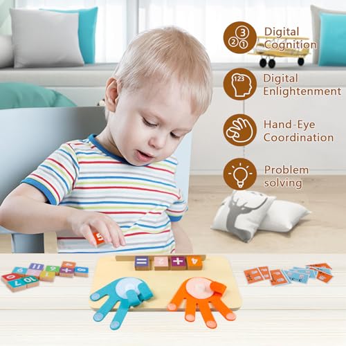 Preschool Learning Toys for Toddlers 3+ Years, Educational Number Counting Blocks for Kids, Homeschool Supplies for Math Manipulates, Finger Counting Math Toy, Montessori Toys for Kids Age 3+ - Image 3
