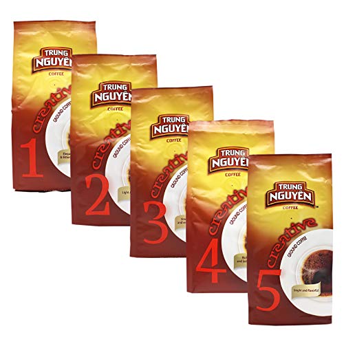 5er Probierset Trung Nguyen Vietnam Kaffee Creative 1,2,3,4,5 gemahlen (5x250g)