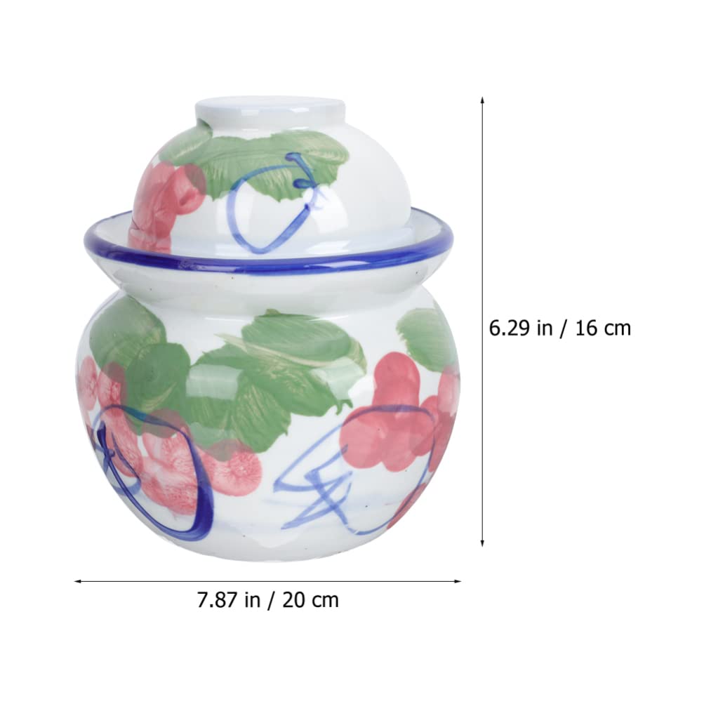 Chiński ceramiczny słoik do kiszenia ogórków, ceramiczny garnek do fermentacji C ceramiczny garnek do fermentacji tradycyjny chiński ceramiczny słoik do fermentacji z pokrywką z uszczelką wodną k