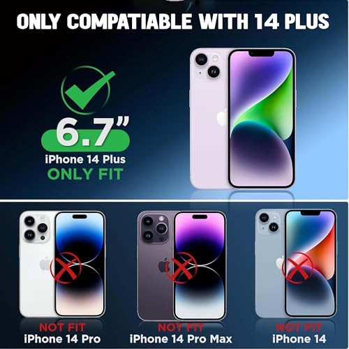 Image of Kratos Soft Silicone Case Cover Compatible with iPhone 14 Plus - Everyday Comfort Protection, Wireless Magnetic Charging Case with Raised Edge Camera & Screen Protection, Shock-Resistant Design