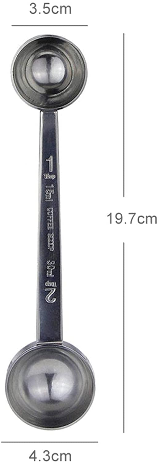 Löffel Restaurants 1 stück edelstahl kaffee löffel tee messlöffel doppelt ende zucker erscheinungsspoon küche kaffeezubehör Esslöffel Hause