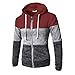 Produktbild DHANANJAY Herren Pullover Mit 3 Farbigen Nähten Lässige Herren Pullover Mit Kapuze Strickjacke In Europäischer Größe
