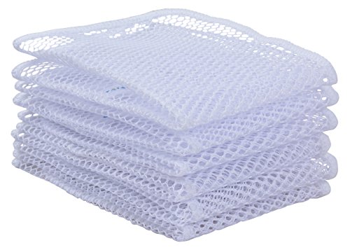 Sunland Netted Dish Cloths For Washing Dishes No Odor Dishes Scrubber For Kitchen-Fast Drying And Easy To Clean Mesh Dishes Cloth 6 Pack 12Inch X12Inch White #TOP7