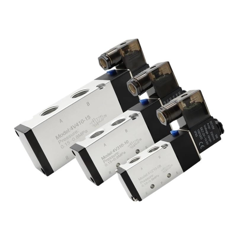 Électrovanne 5 voies 4V210-08 à commande magnétique stable - 2