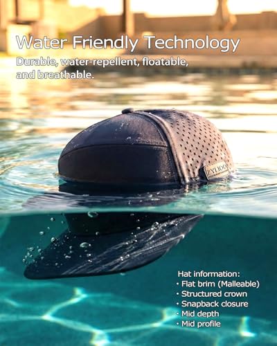 Image of Zylioo XXL Laser Vented Trucker Hat for Big Heads, Flat Bill Cap | Generous 2XL Fit-Airy cutout panels and a straight visor give larger head shapes cooler comfort for sunny rounds.