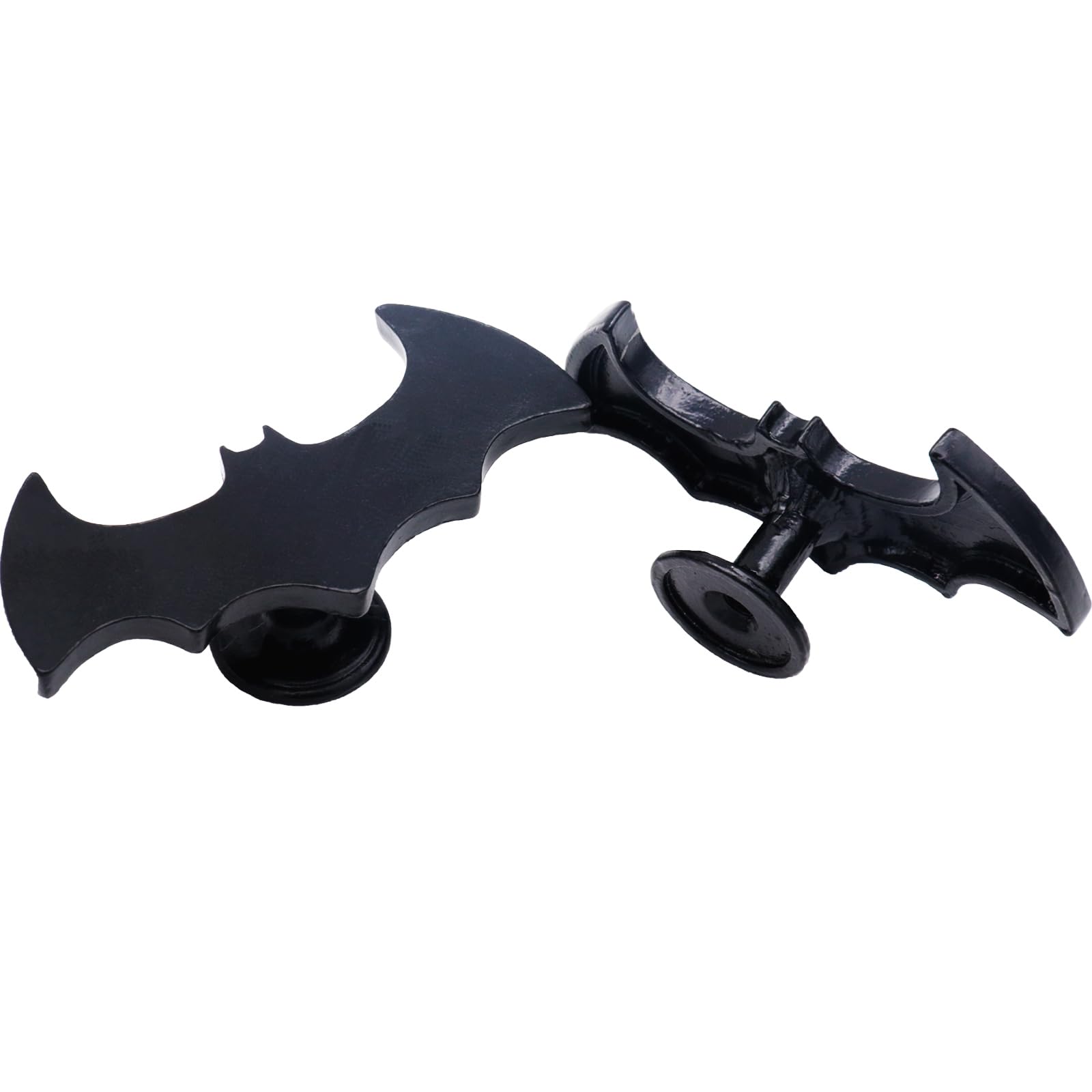 1 Pack Bat Cabinets Knobs, Single Hole Pull Handle for Drawer, Wardrobes, Bookcases, Dresser, Closets, Hardware Furniture Decoration (Rustic, Black)