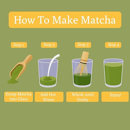 Miniatura 4 de Ancient Roots Polvo de té verde Matcha, orgánico, totalmente natural, sin azúcar añadido (25 porciones)