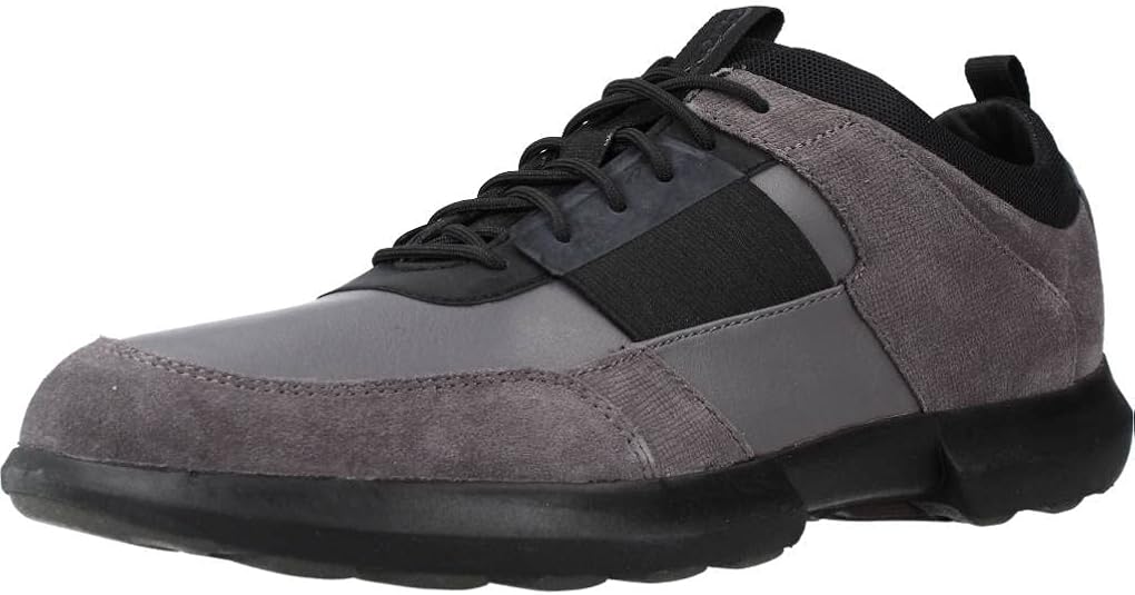 Geox Zapatillas Bajas Para Hombre, Negro, (Black_black