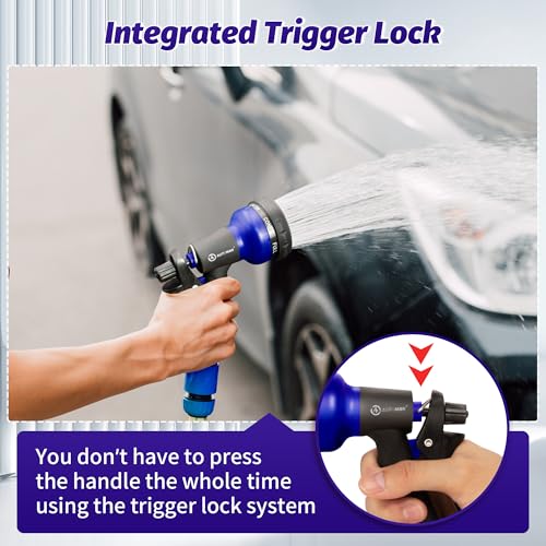 Image of AUTOMAN Garden Hose Nozzle, Water Sprayer Nozzle with 7 Adjustable Watering Patterns,Slip Resistant Nozzle for Plants,Lawn,Washing Cars,Window Cleaning,Showering Pets & Outdoor Fun.