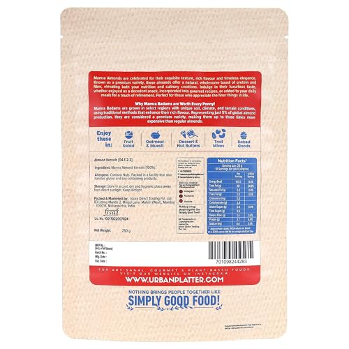 Image of Urban Platter Mamra Almonds, 250g (Rich in Healthy Fats and Protein | Nutrient-Dense | Premium Almond Variety)