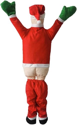 Papá Noel colgante de Navidad, escalera de escalada de Papá Noel de 23.6 pulgadas con luces LED, adorno colgante para árbol de Navidad, luces de