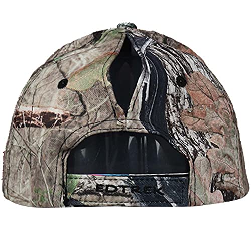 Edtrek Womens Performance Cap Hat With Ponytail Hole - Camo And Blaze Orange Hunting Hats (In Deep Camo) #TOP4