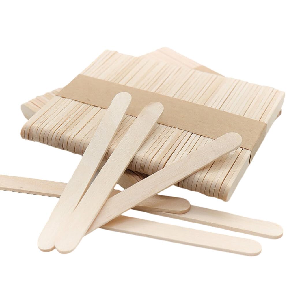 50PCS Wood Craft Sticks Ice Cream Sticks Craft Sticks Ice Pop Sticks for DIY Crafts, Sticks for Popsicle