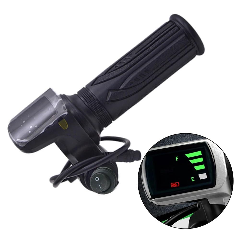 1 pièces 4 poignées d'accélérateur de vélo poignées d'accélérateur de Scooter électrique Appuyez sur Le Bouton de démarrage 48V 6pin Guidon avec Accessoires d'affichage