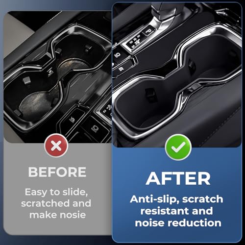 Image of Cup Holder Inserts for Lexus RX 2026 2025 2024 2023, Interior Accessories TPE Cup Holder for Lexus RX 350 350h 550h 450h+, Black
