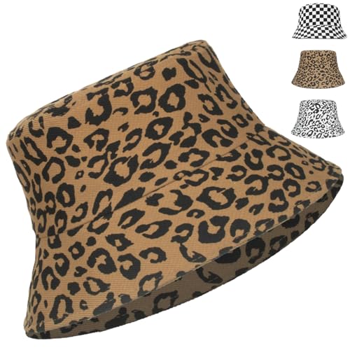 CWENDANER Retro Bucket Hat, 80 90er Style Unisex Fishing Hut, Doppelseitig Sonnenhut, Hip Hop Rock Scrawl Fischerhut, Faltbar, für Disco Hip Hop...