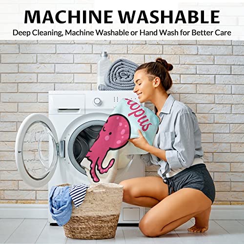 Mercuryelf Octopus Throw Blanket - Soft, Fuzzy & Warm - 40x50 Inches Flannel Blankets for Travel, Office - Cute Throws Gift for Girls, Boys