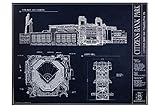 Citizens Bank Park Blueprint Style Print