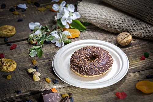 [1000 COUNT] 7" in Round Disposable Plates - Made From Natural Plant Fibers Contemporary Eco Friendly Paper Plastic Alternative 100% by-product - Thumbnail 5