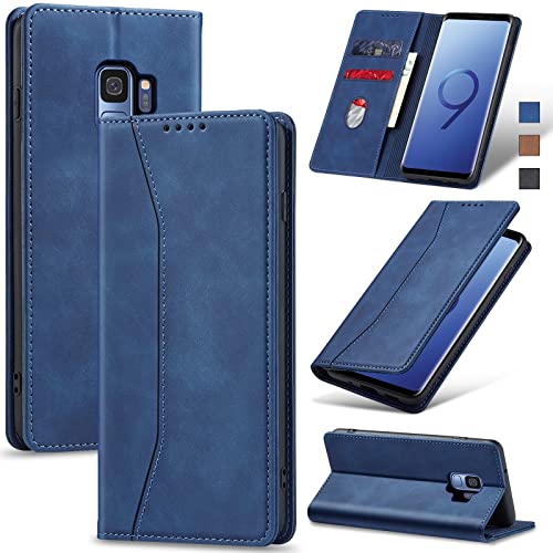 Image of Jasonyu Flip Wallet Case for Samsung Galaxy S9,Blue