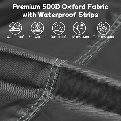 Housse table extérieur résistante en toile 500D avec aérations noires - 5