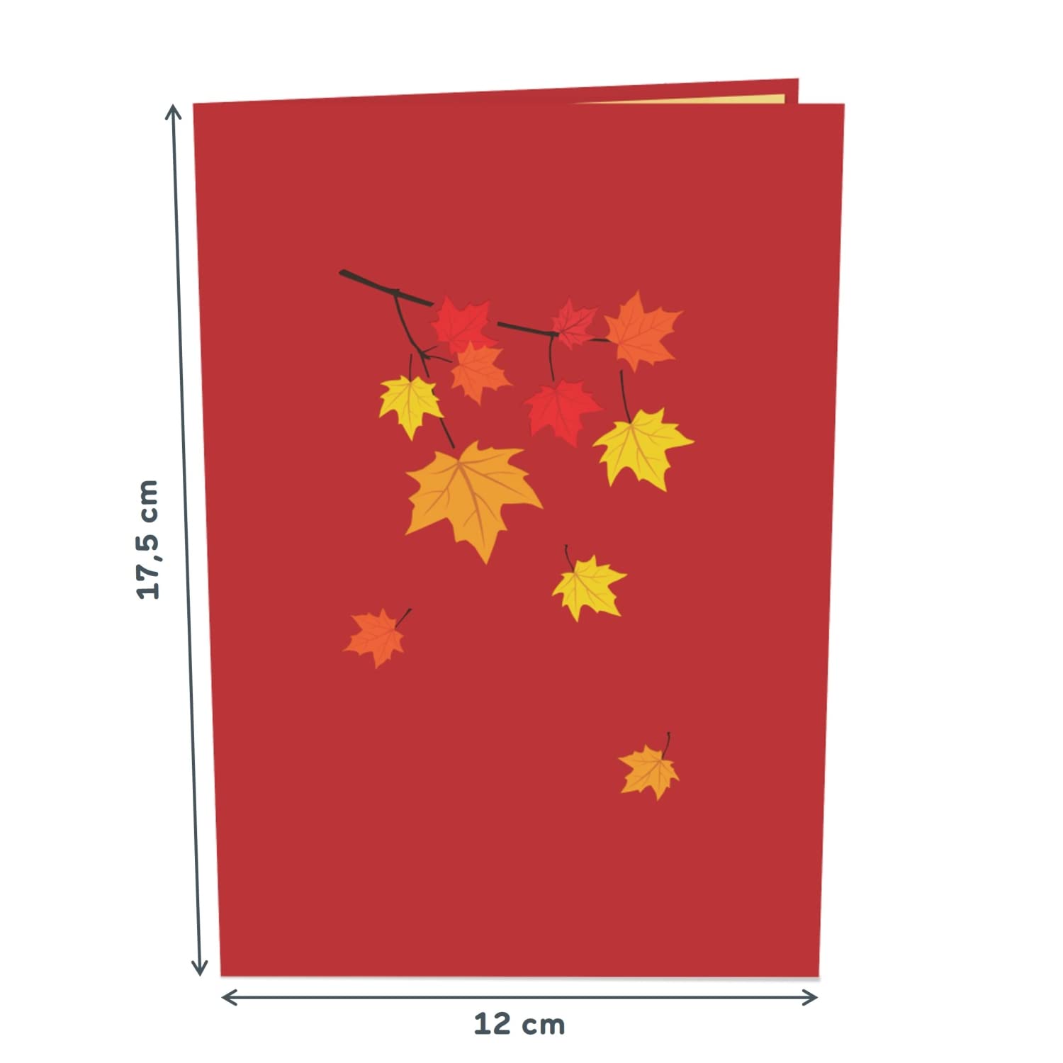 CUTE POPUP Herbst-Pop-Up-Karte Mit Rotem Ahornbaum – Romantische Karte Für Jahrestag, Geburtstag, Muttertag Oder Als Geschenk An Freundin & Ehemann